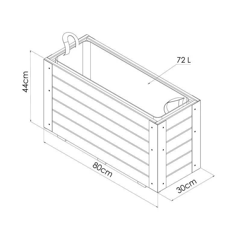 Cerland - Bac à Fleurs Bois Aluminium – Cerland - Imagen 5