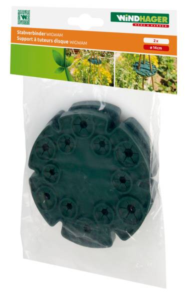 Windhager - Support disque à tuteurs WIGWAM (x2) - L.16,5 x l.15 x H.2 cm - Imagen 3