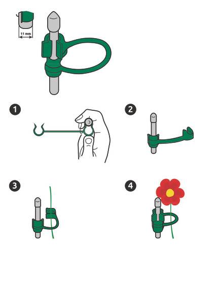 Windhager - Clips pour tuteurs Ø11 mm (x5) - L.2 x l.9,1 x H.18 cm - Image 4
