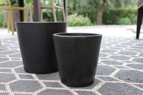 Les Poteries d'Albi - Les Poteries d'Albi - Pot rond Odyssée Black Ø 23 x H.21 cm