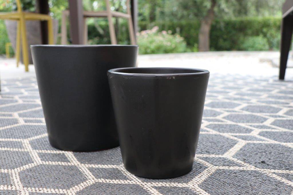 Les Poteries d'Albi - Les Poteries d'Albi - Pot rond Odyssée Black Ø 23 x H.21 cm