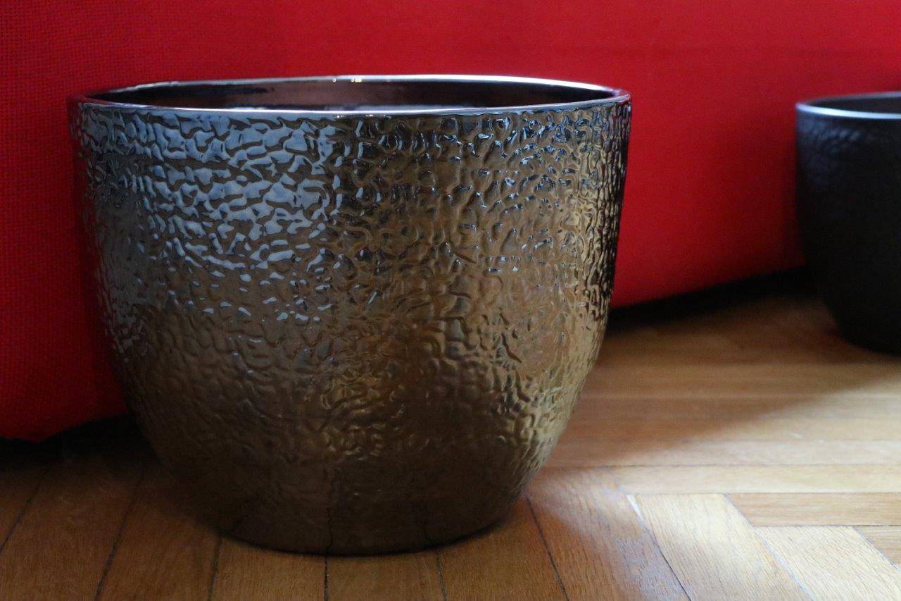 Les Poteries d'Albi - Les Poteries d'Albi - Pot Croco Métal L.27,5 x l.27,49 x H.24 cm