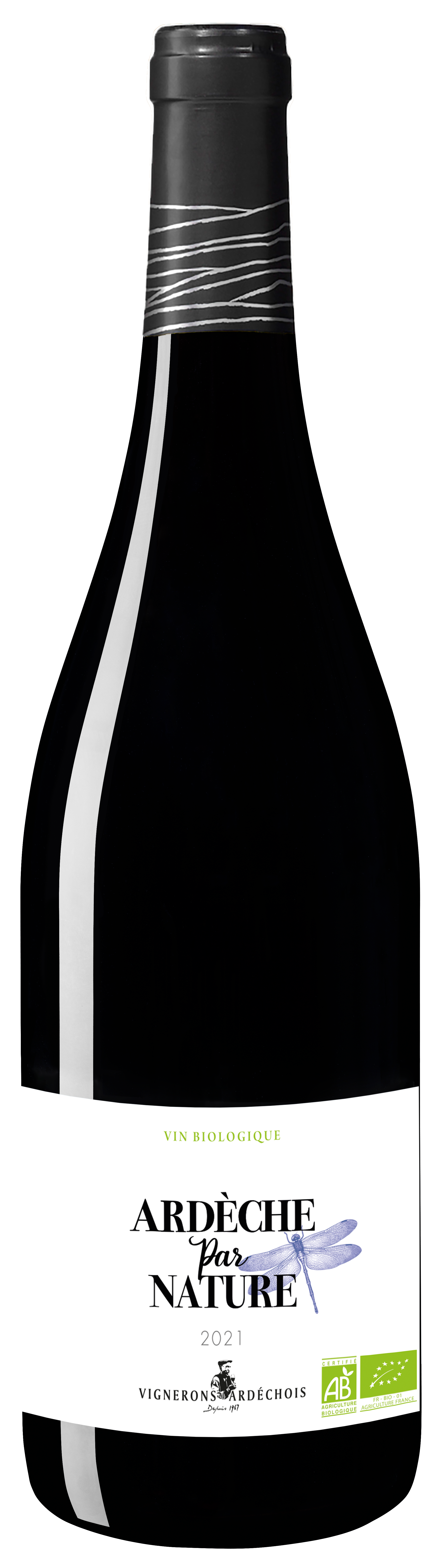 Les Vignerons Ardechois - Vin rouge IGP Ardèche BIO 75 cl - Ardèche par nature