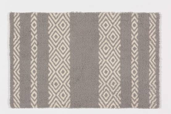 Coryl - Tapis intérieur Moelleux Ciment L.80 x l.50 cm
