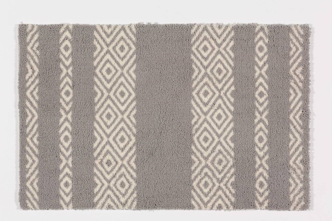Coryl - Tapis intérieur Moelleux Ciment L.80 x l.50 cm