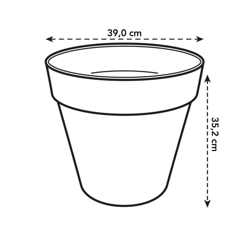 Pot de Fleurs Rond Plastique Blanc Ø 40 cm H 35 cm – ELHO - Image 8