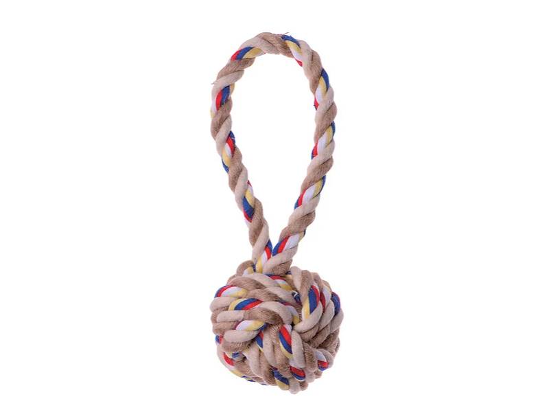 Juguete para perro cuerda bola mango corto Ø 7,5 cm L 20 cm – BUBIMEX - Imagen 2
