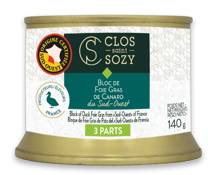 Clos Saint Sozy - Bloque de foie gras de pato del Suroeste 140 g - Clos Saint Sozy