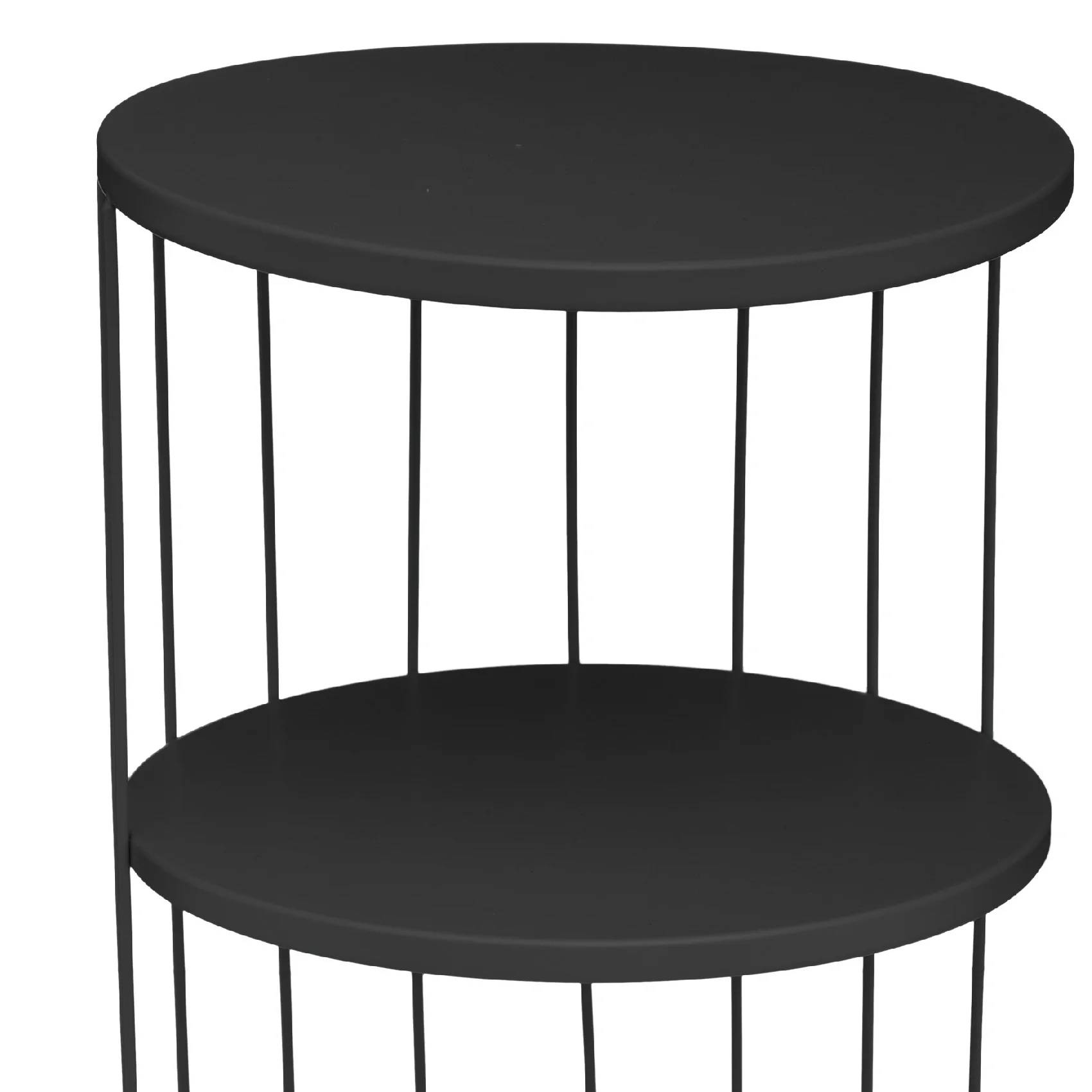Table d'appoint Kobu en métal noir Ø 36 cm H. 52 cm - Atmosphera - Image 5