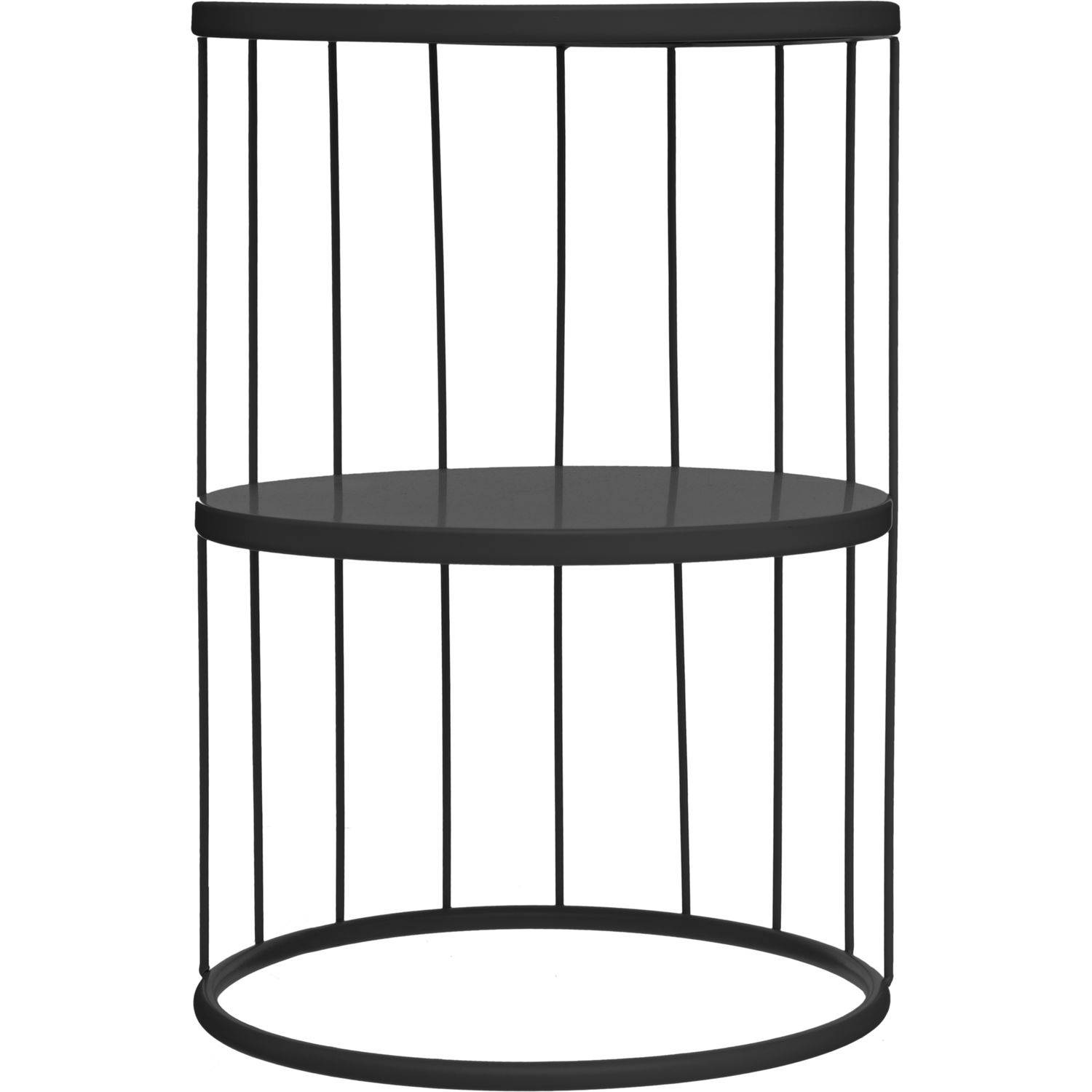 Table d'appoint Kobu en métal noir Ø 36 cm H. 52 cm - Atmosphera - Image 8