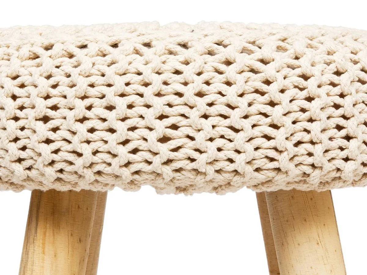 Tabouret Suzette bois coton polyéthylène - ATMOSPHERA