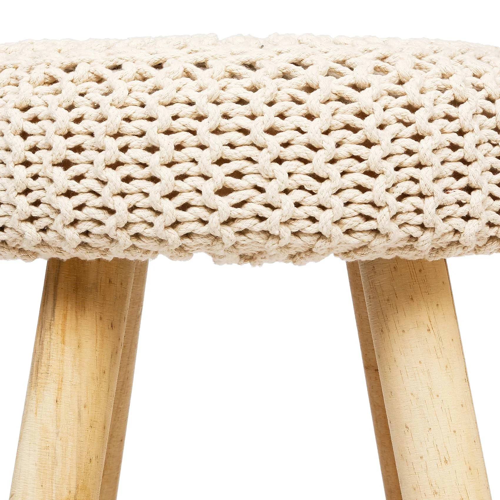 Tabouret Suzette bois coton polyéthylène - ATMOSPHERA - Image 6