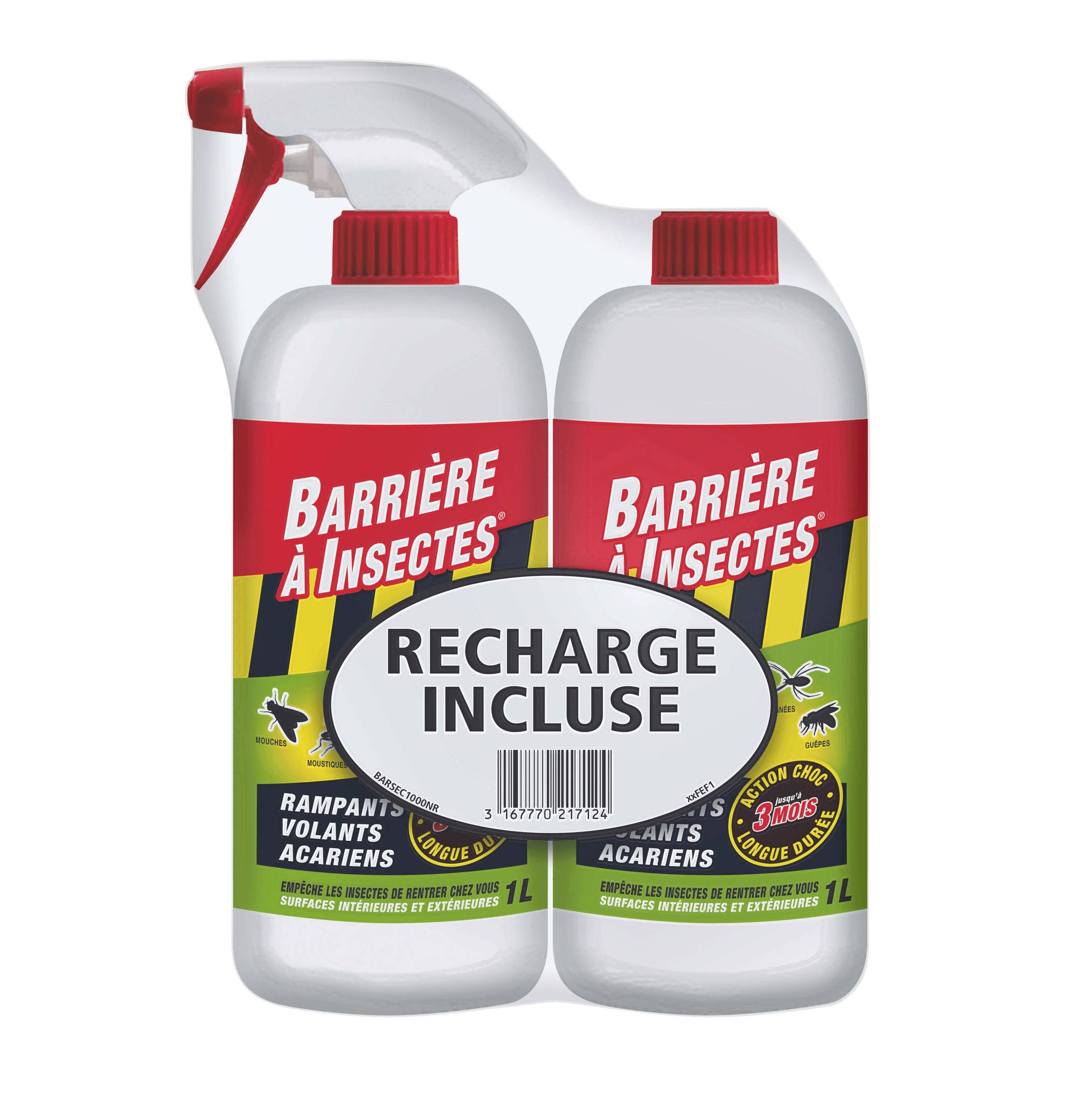 Barrière à insectes - Barrière à insectes - Rampant, Volant, Acarien 1 L + Recharge