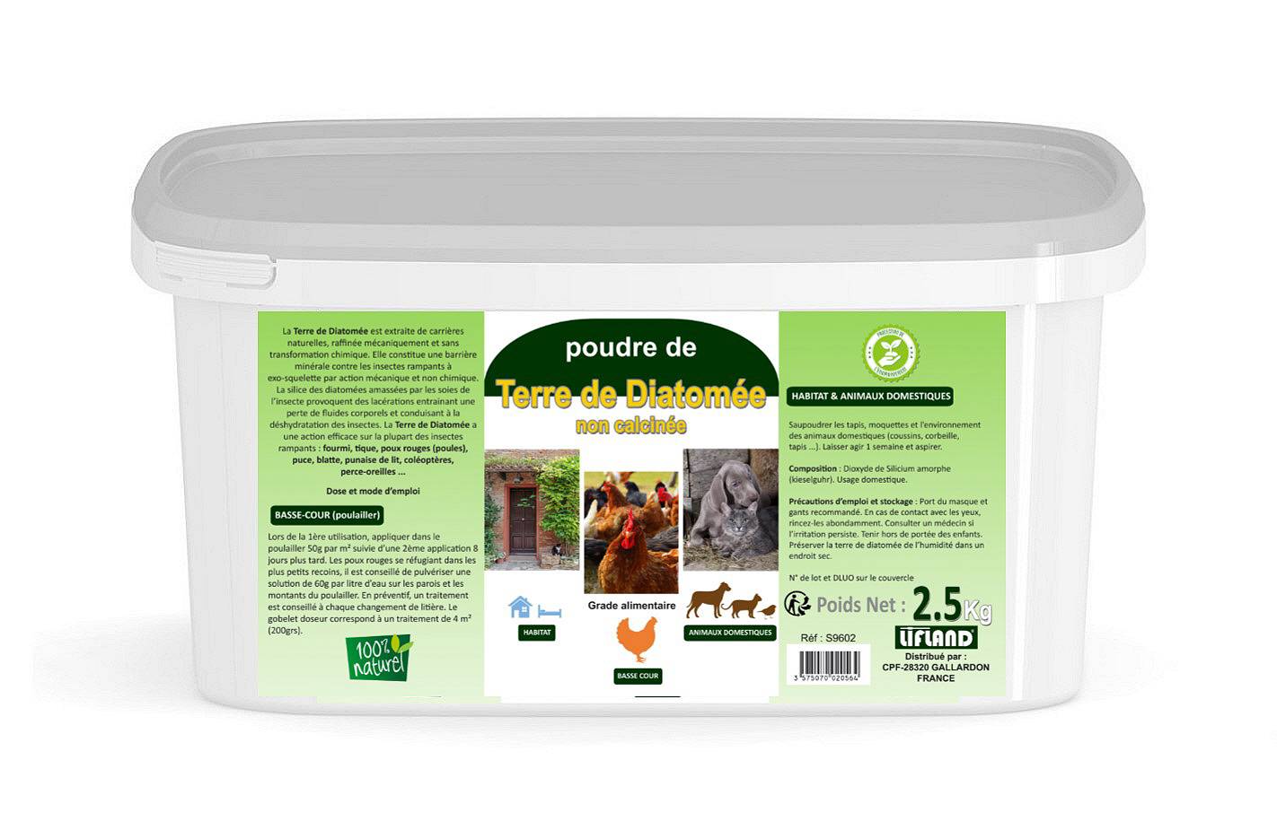 Lifland - Lifland - Terre de Diatomée seau de 2,5 kg