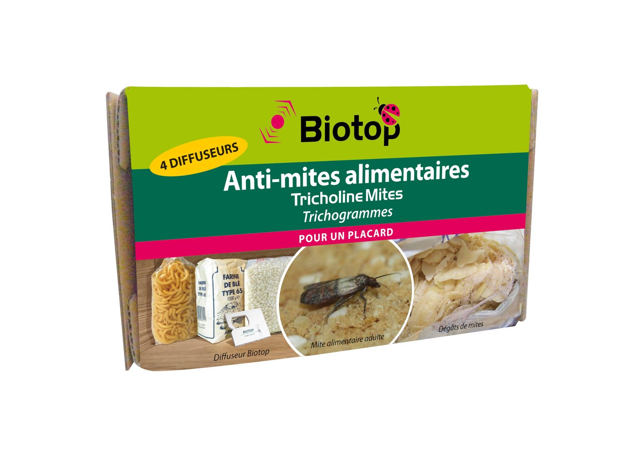Biotop - Prépayé anti-mites alimentaires trichogrammes x4 diff - Imagen 1