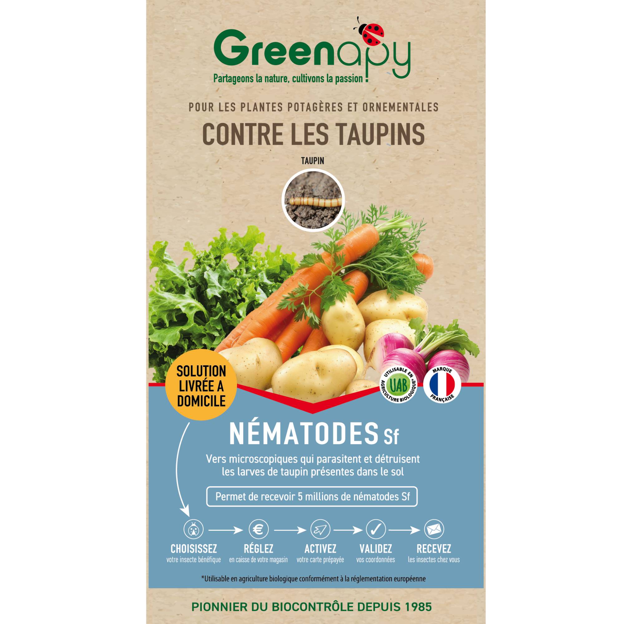 Prépayé nématodes anti-taupins Sf 5 millions - Biotop