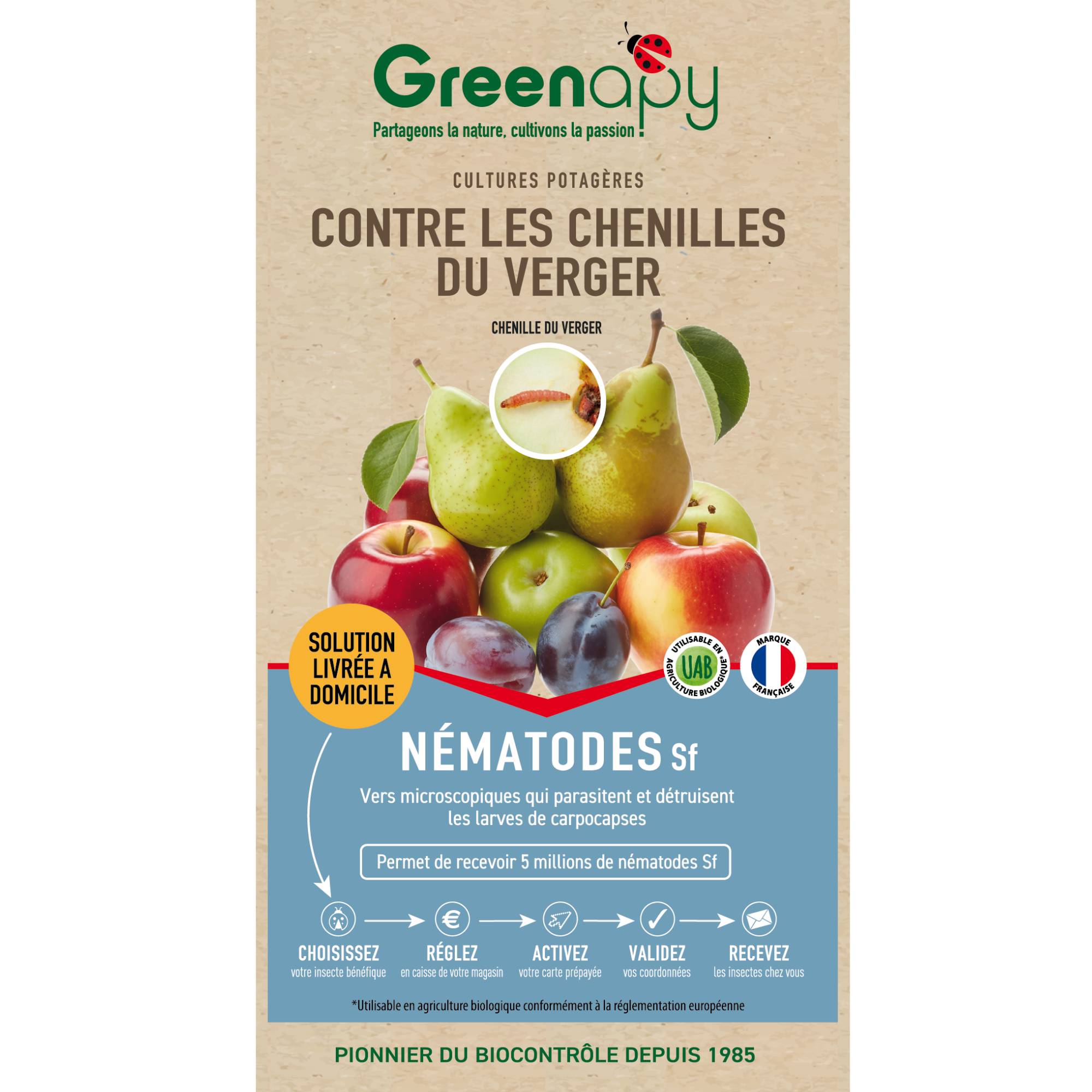 Prépayé nématodes anti-chenilles du verger Sf 5 millions - Biotop