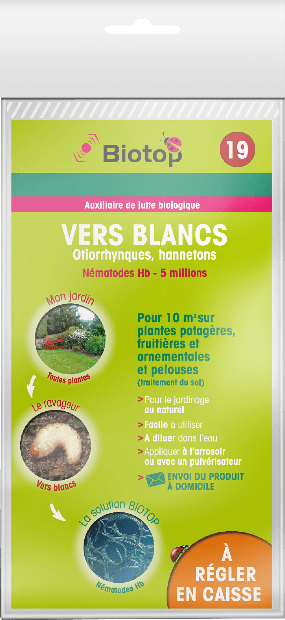 Biotop - Prépayé nématodes contre les vers blancs Hb 25 millions - Imagen 1