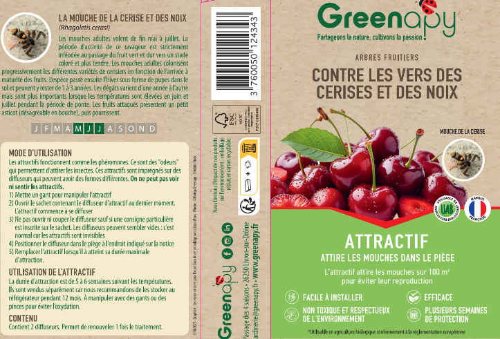 Greenapy - Attractif Mouche de la cerise boîte de 2 capsules - Greenapy - Image 1