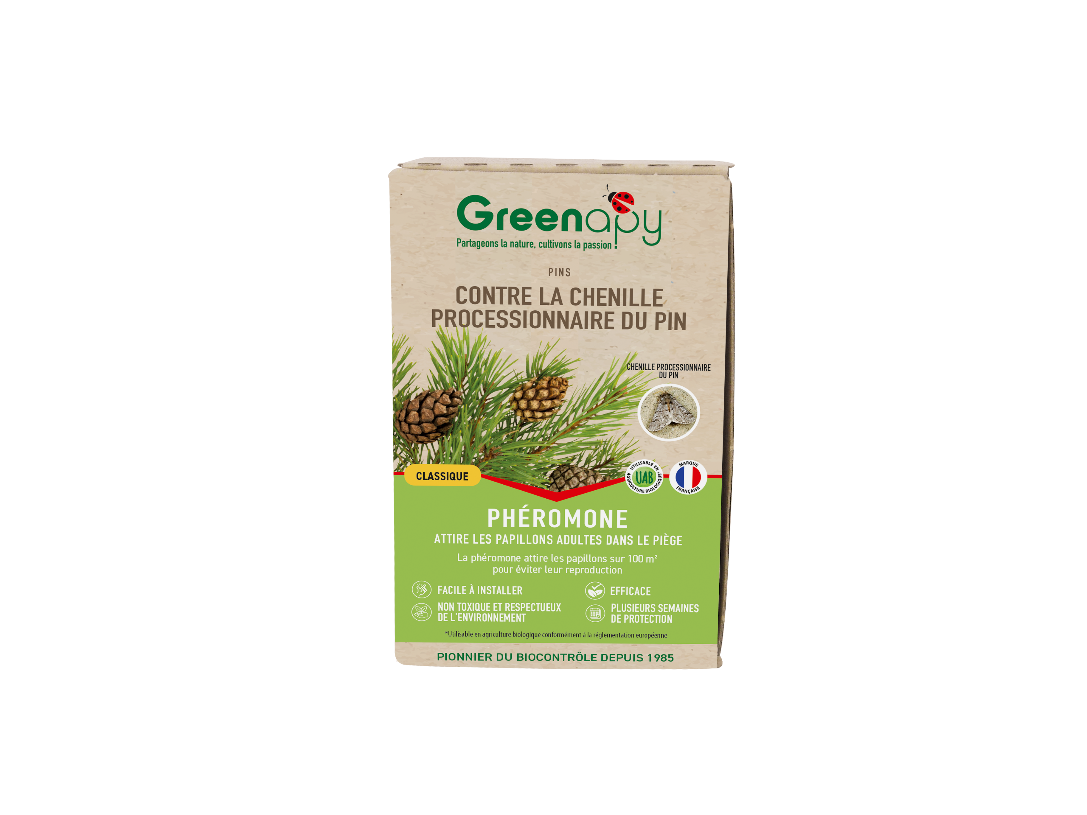 Greenapy - Phéromone chenille processionnaire du pin Thaumetopoea pityocampa boîte de 2 capsules – Greenapy