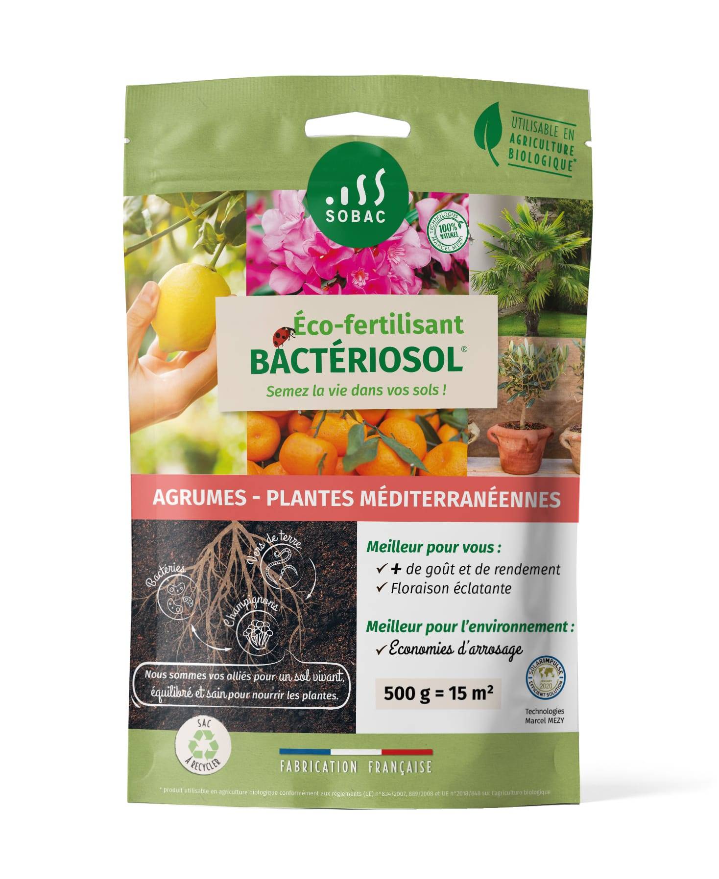 Eco-fertilisant Agrumes & Plantes méditerranéennes - BACTERIOSOL - Imagen 2