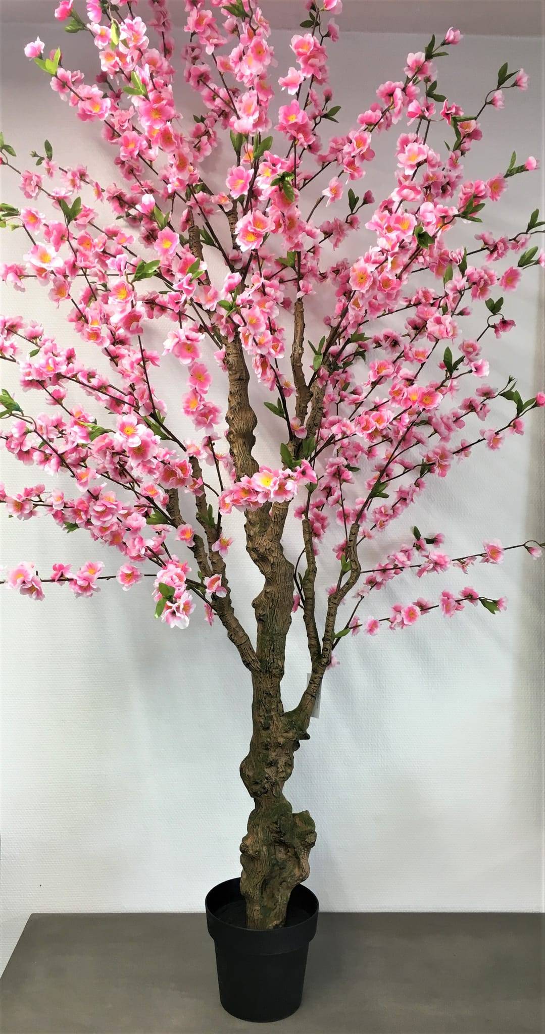 Cerisier rose artificiel en pot 170 cm