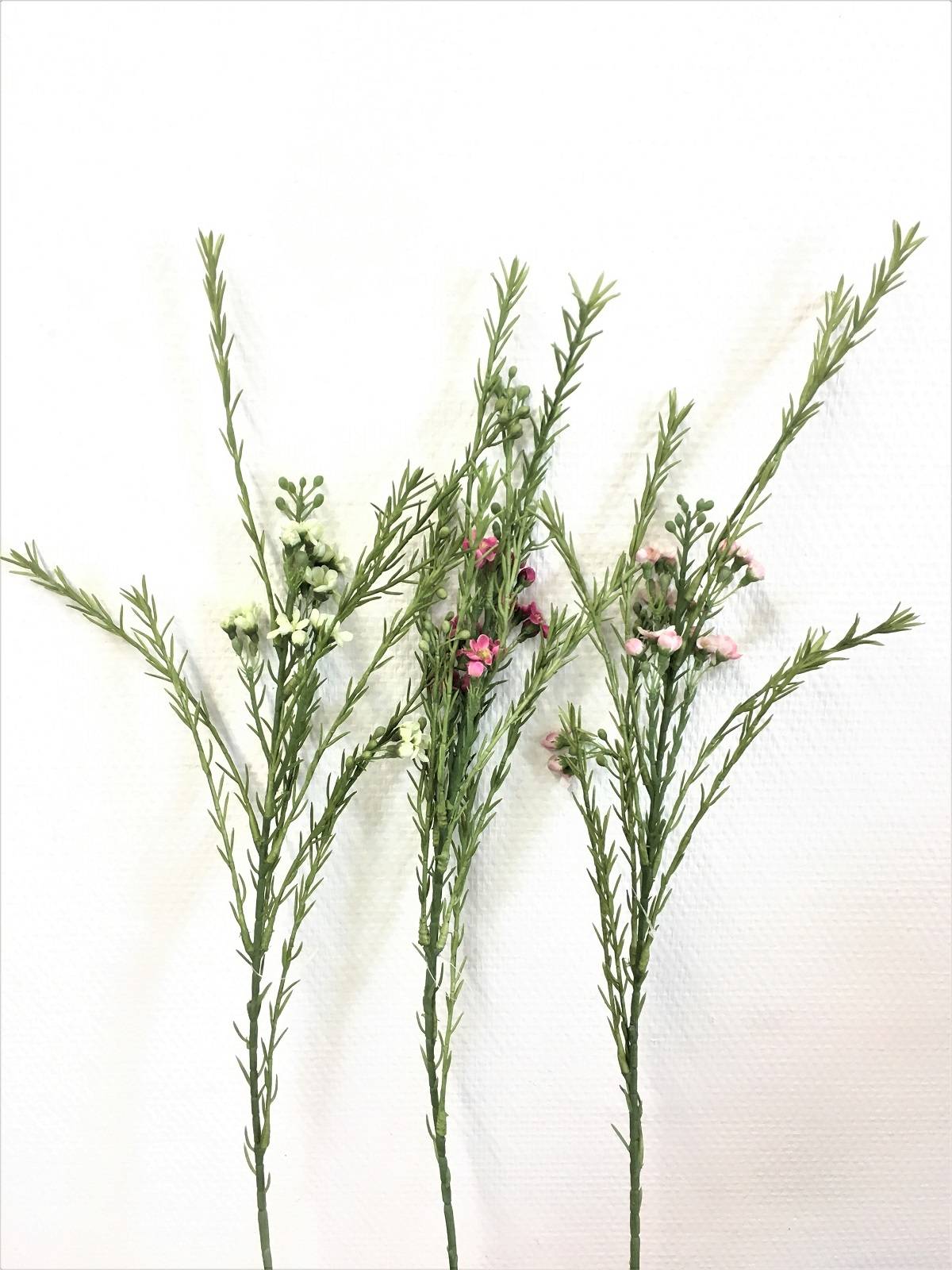 Kalyste - Kalyste - Tige de Wax artificielle Rose foncé et Vert L.66 cm