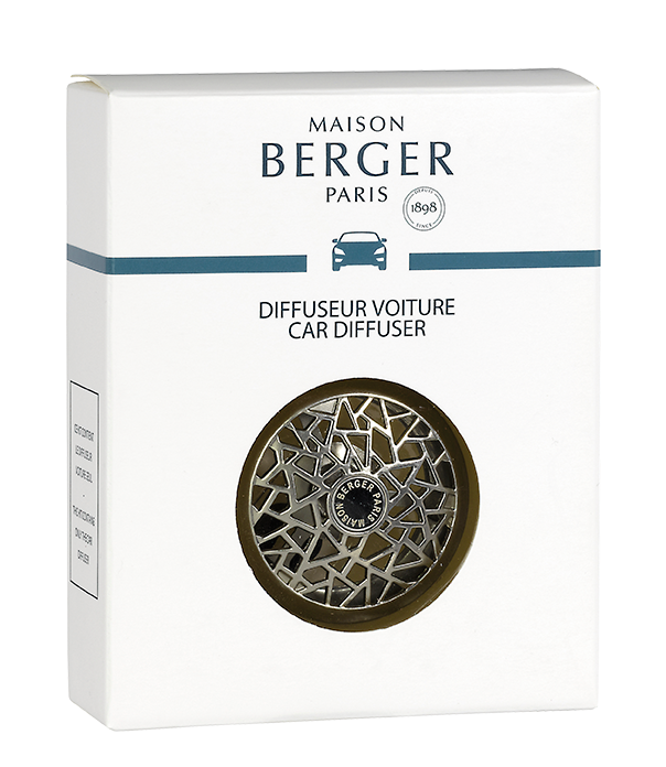Maison Berger - Diffuseur Voiture Graphic Nickel Mat L.4,80 x l.4,20 x H.4,20 cm - Imagen 1
