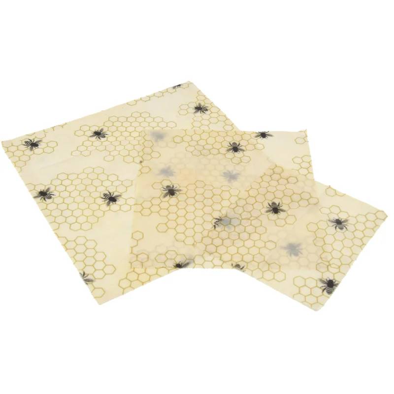 Set de 3 emballages réutilisables à la cire d'abeille - Imagen 1