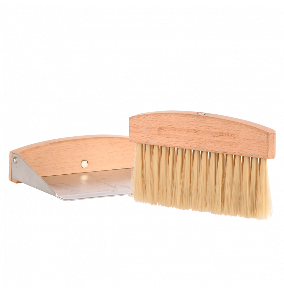 Set ramasse-miettes Zinc Bois Beige L 15,8 cm l 11,3 cm H 4,1 cm - Image 2