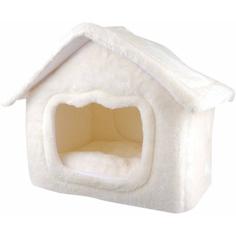 Maison de transport chat chien polyester blanc L 45 x l 39 x H 44 cm – CATS FASHION - Imagen 2