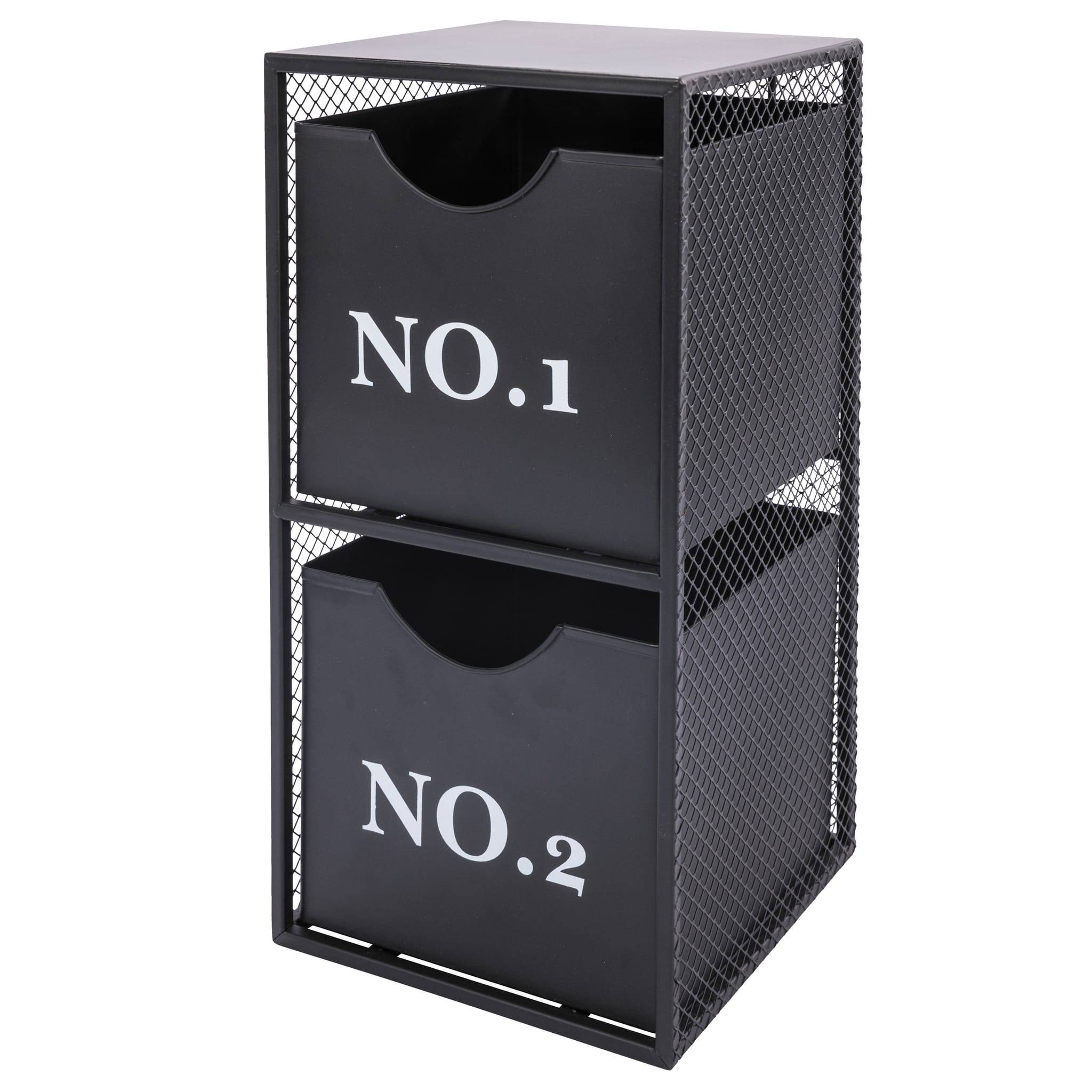 Étagère rangement en métal noir L.17,7 x l.17,7 x H.36 cm - Image 3