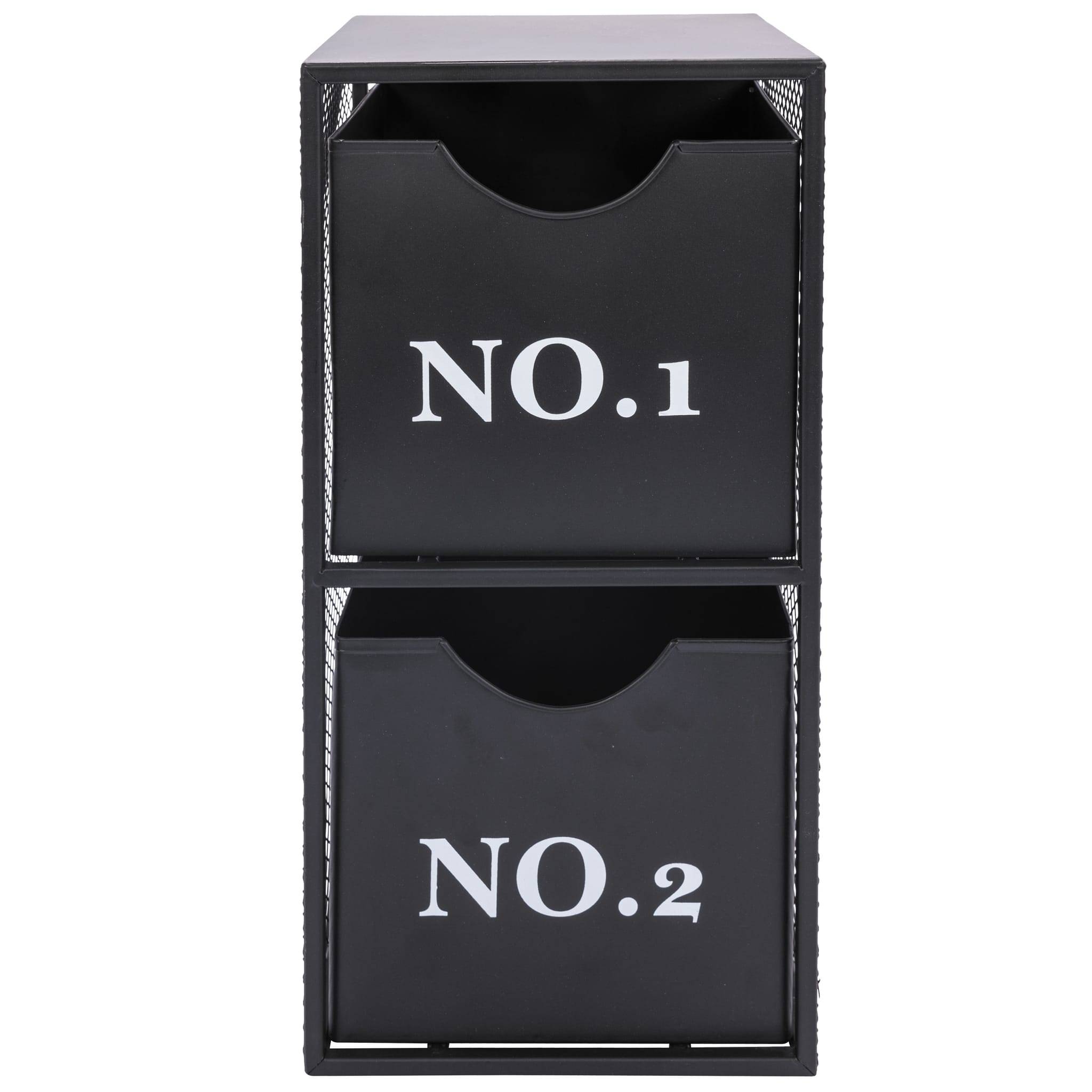 Étagère rangement en métal noir L.17,7 x l.17,7 x H.36 cm - Image 2