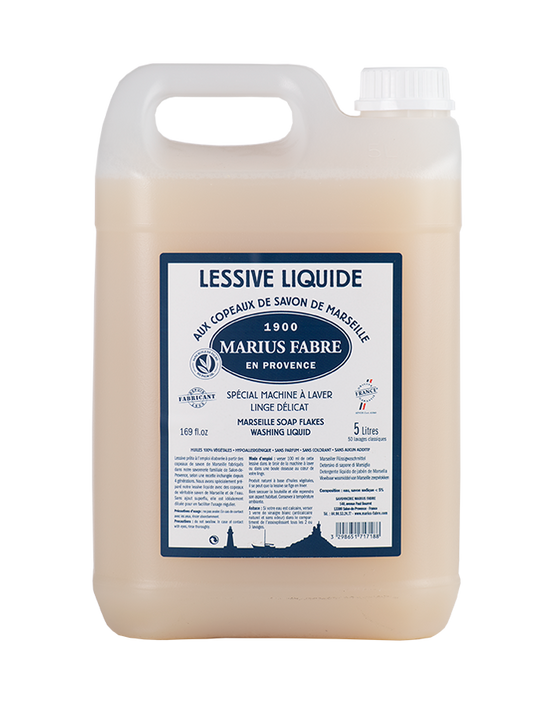 Marius Fabre - Lessive liquide aux copeaux de Savon de Marseille 5 L