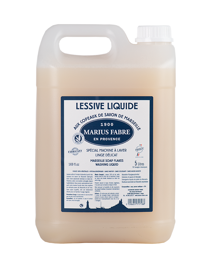 Marius Fabre - Lessive liquide aux copeaux de Savon de Marseille 5 L