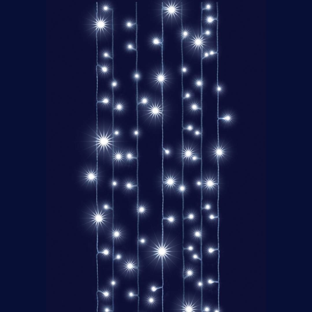Blachere Illumination - Rideau LED effet digital Blanc pur L.5 x l.1,5 m - Blachere Illumination - Image 1