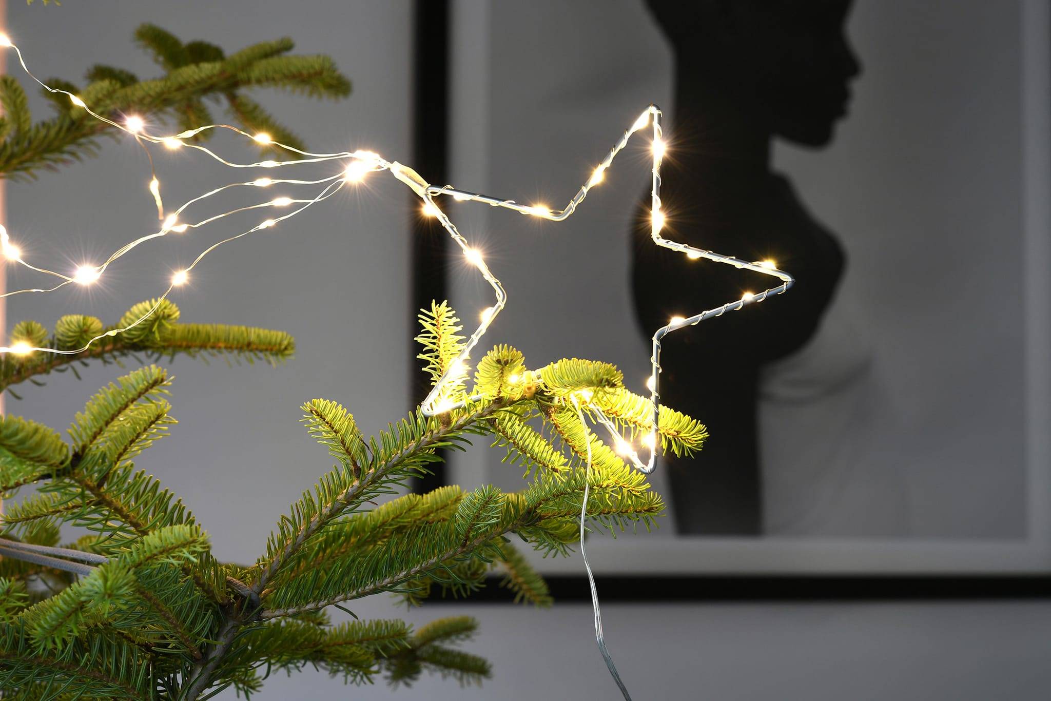 Blachere Illumination - Cimier étoile filante  33 LED + 12 LED blanc chaud Ø.18 x L.38 cm - Imagen 2