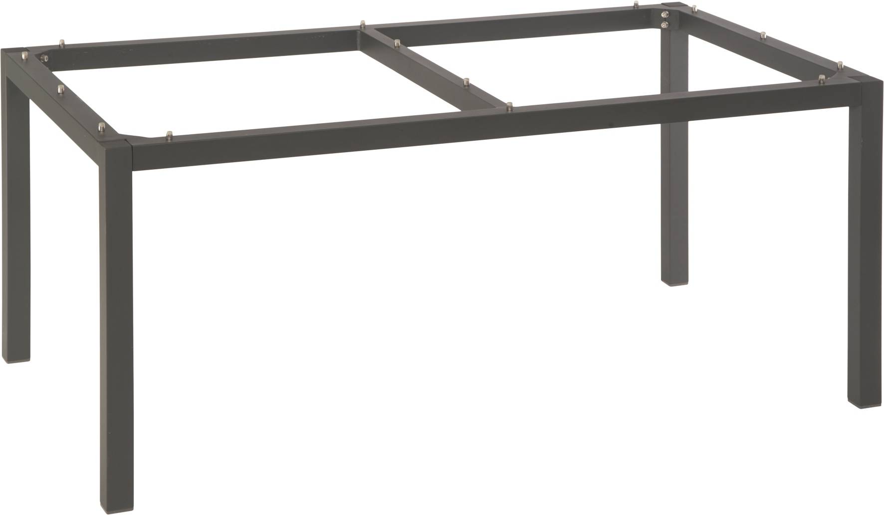 Pied de Table Aluminium Anthracite 200x100 cm - Image 1