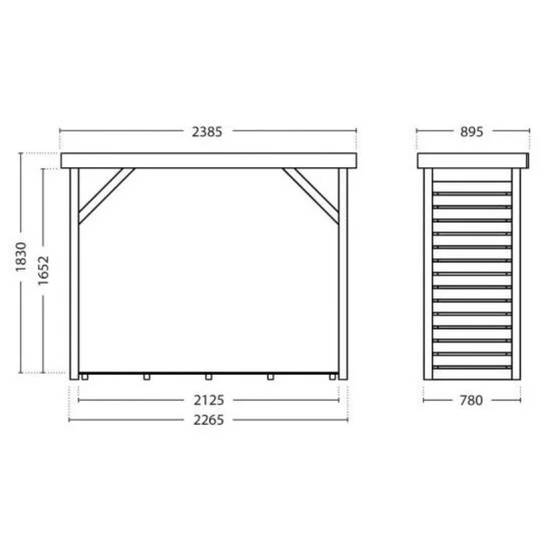 Cerland - Bûcher Bois Pin Sylvestre Dallas XL - Cerland - Image 2