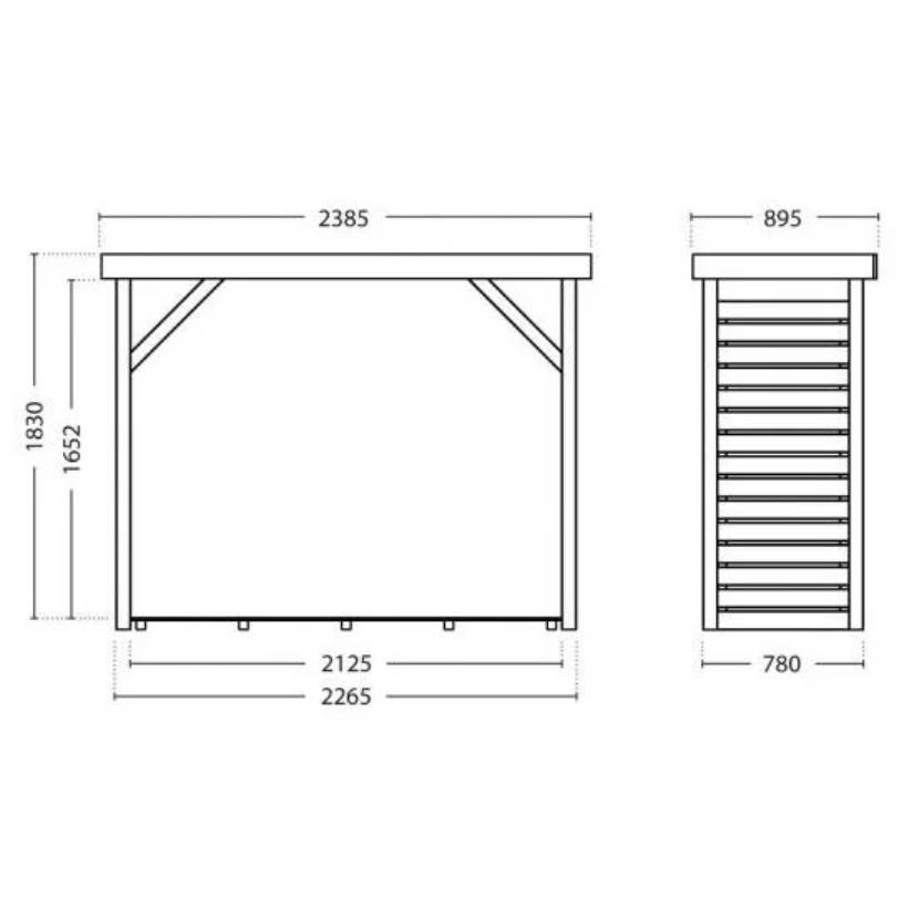 Cerland - Bûcher Bois Pin Sylvestre Dallas XL - Cerland - Image 2