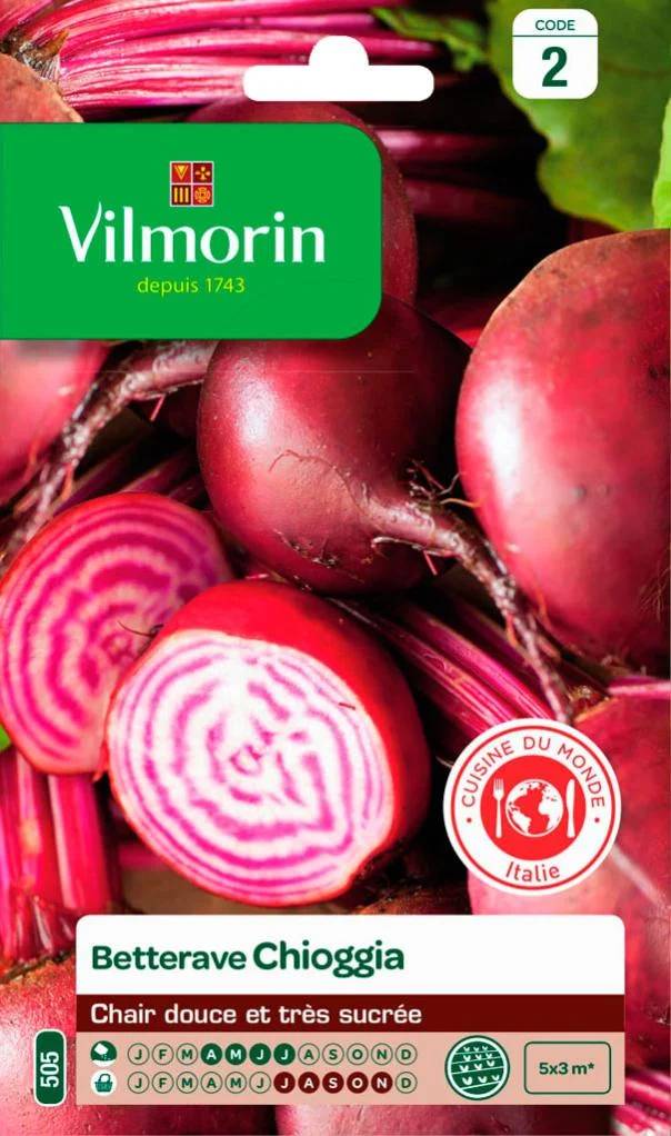Vilmorin - Betterave potagère Chioggia série 2 sachet graines 6 g - Vilmorin - Image 1