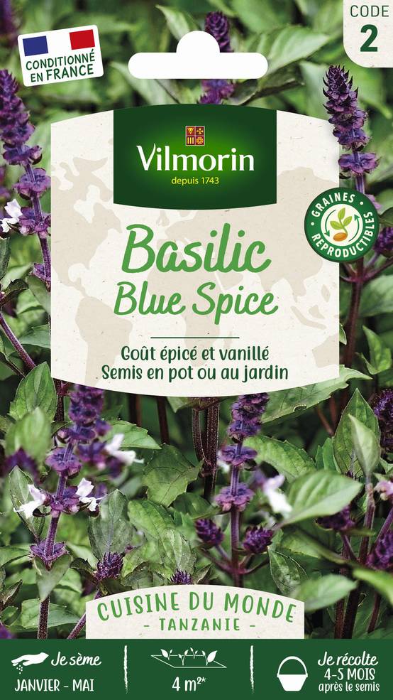 Vilmorin - Basilic blue spice série 2 sachet graines 1 g - Vilmorin - Image 1