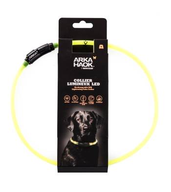 Martin Sellier - Collier tube LED silicone jaune - ARKA HAOK