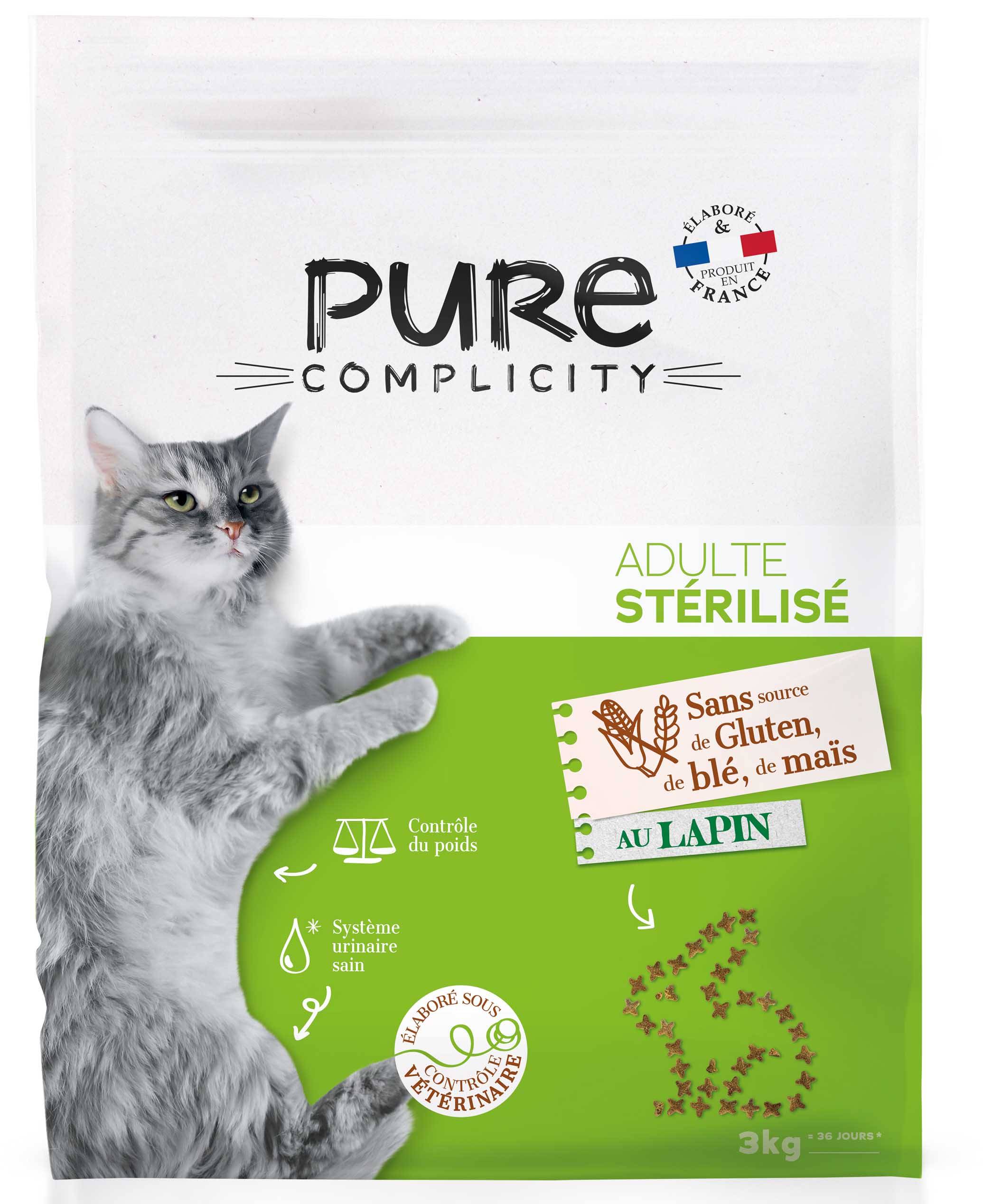 Pure Complicity - Croquettes chat stérilisé au lapin 3 kg - Pure Complicity