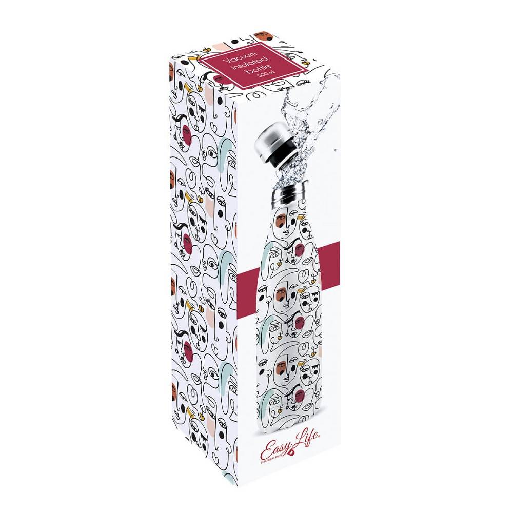 Bouteille isotherme Inox Blanc 50 cl H 26 cm Ø 7 cm - PICASSO - Imagen 1