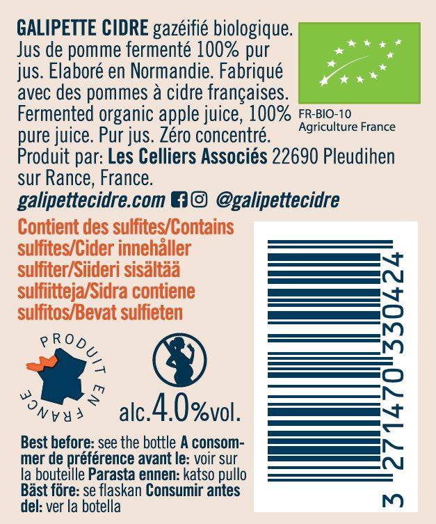 Les Celliers Associés - Cidre brut 33 cl - Galipette - Imagen 2