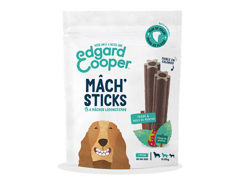 Edgard & Cooper - Stick dentaire naturel Moyen Chien fraise menthe 160 g - Edgard & Cooper - Imagen 2