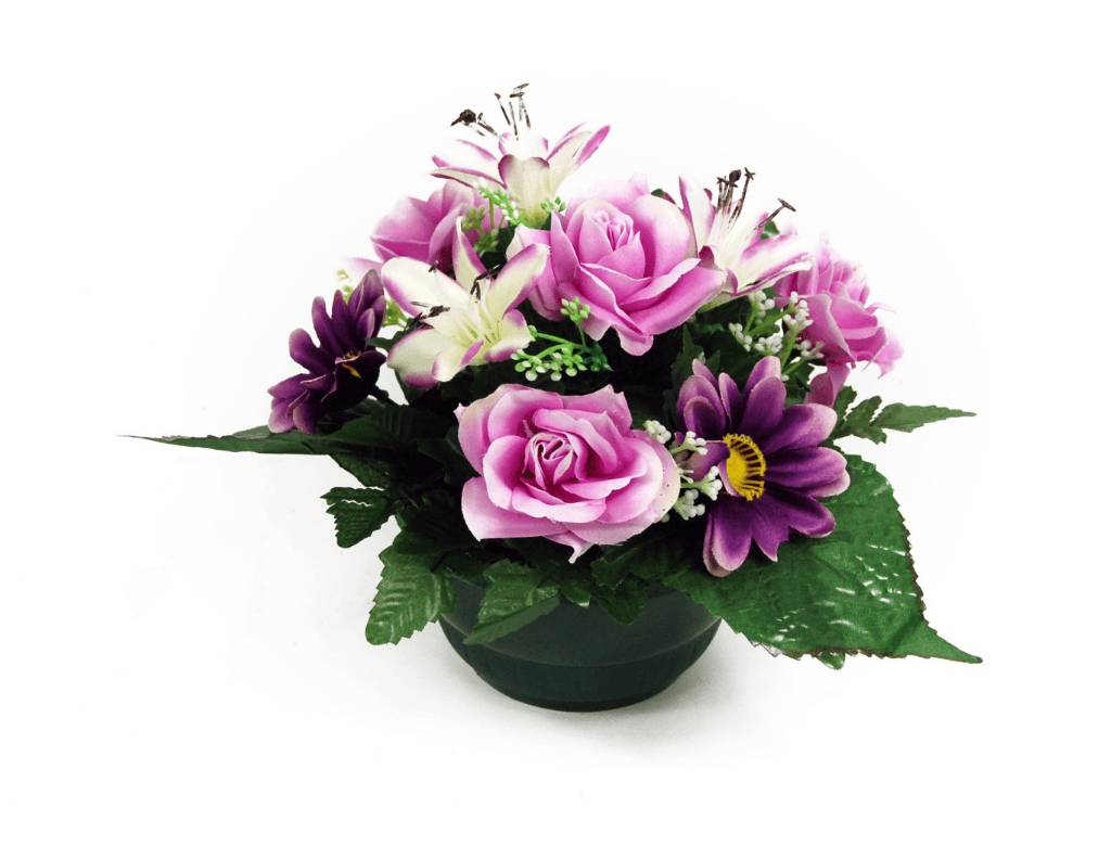 NONAME - Sardeco - Coupe de fleurs artificielles variées Ø.25 x H.21 cm