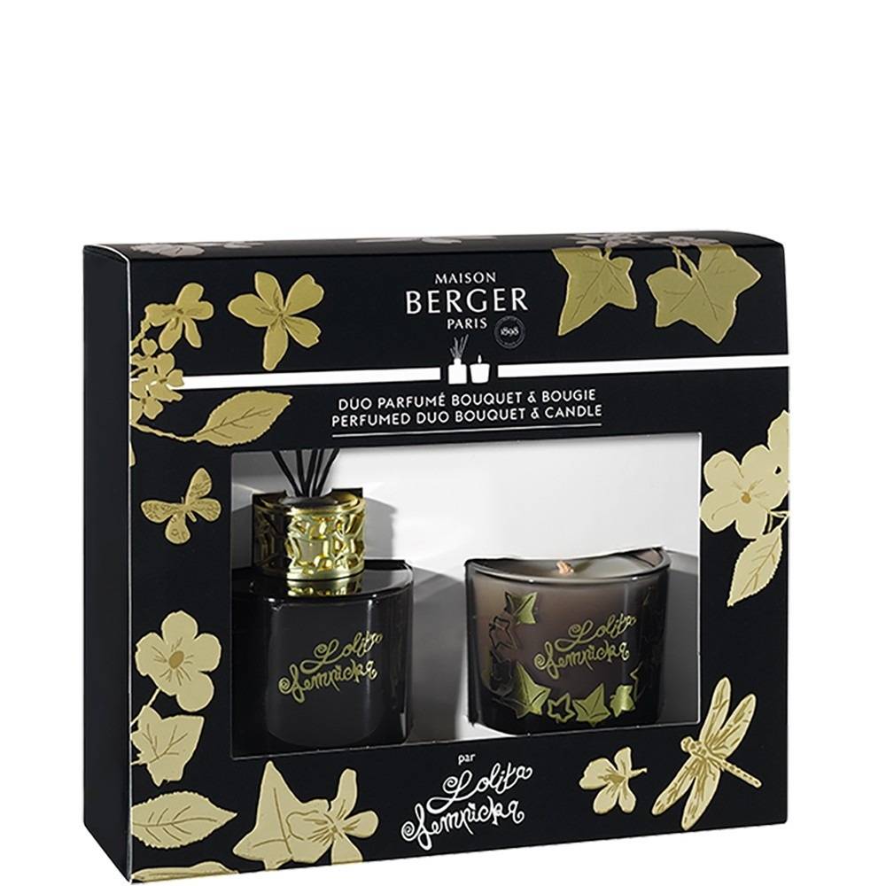Coffret mini bougie et bouquet parfumé verre noir L.21.5 cm l.7 cm H.18 cm - Maison berger - Imagen 1