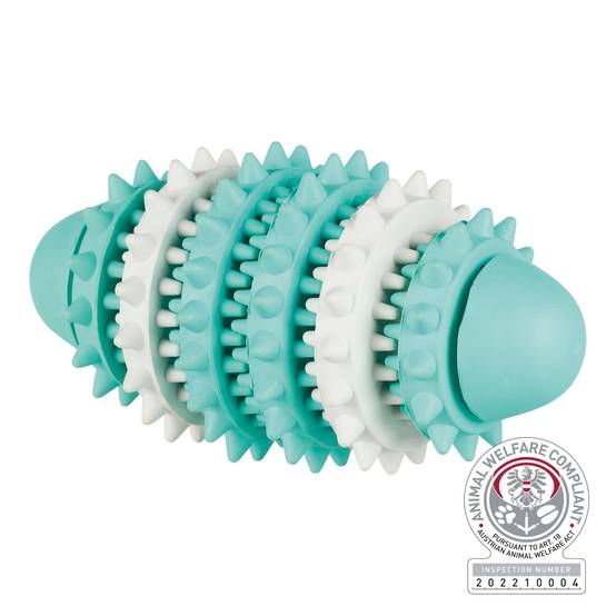 Denta Fun Rugby, menthe, en caoutchouc naturel, 15 cm